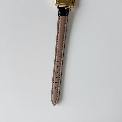 Yves Saint Laurent 1990s Square Dial Gold Plated Watch