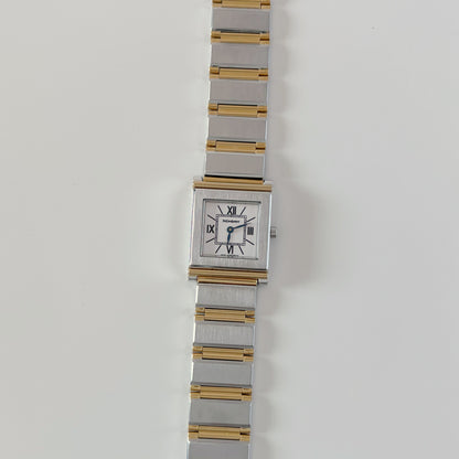 Yves Saint Laurent Square Dial Gold Plated Two Tone Watch