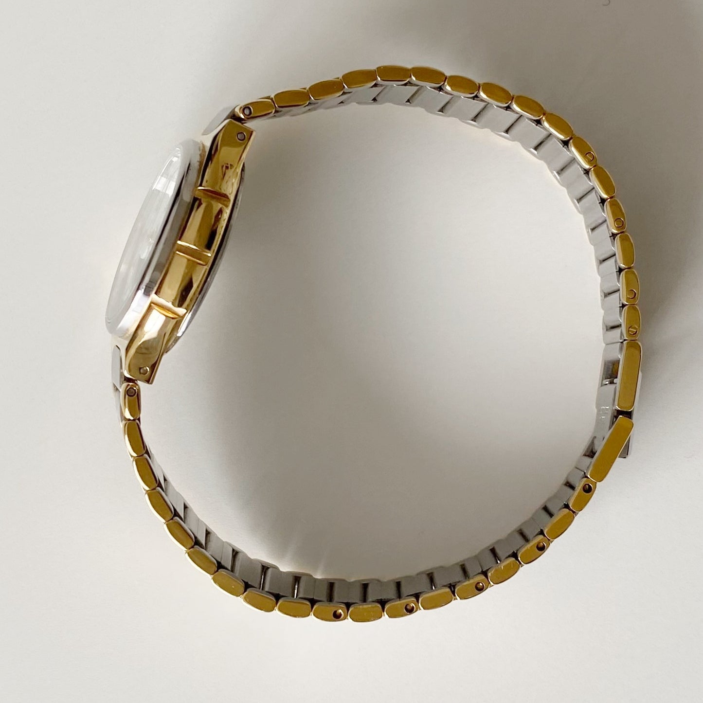 Yves Saint Laurent 1990s Moon Phase Two Tone Watch