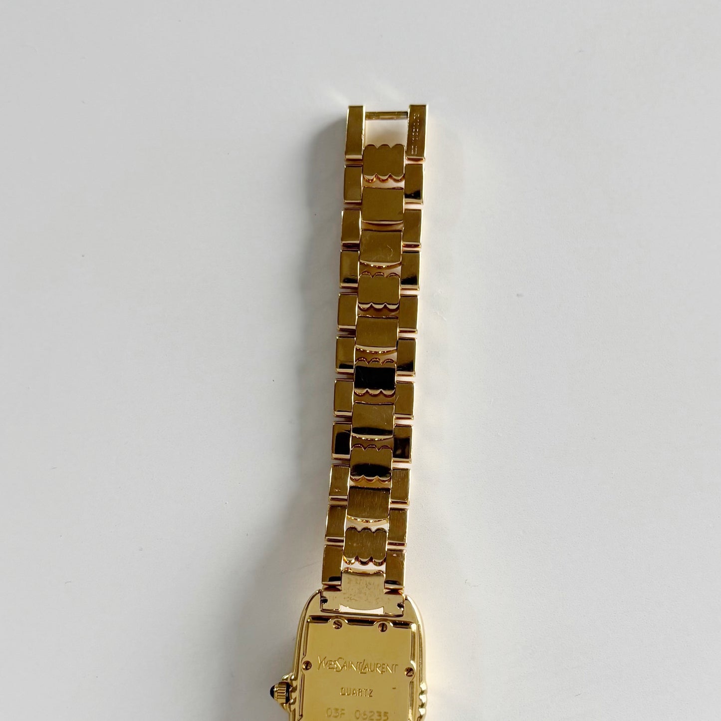 Yves Saint Laurent 1990s Tank Gold Plated Watch