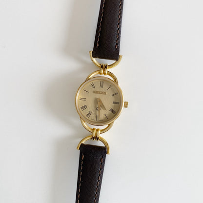 Gucci 1990s Gold Plated Horsebit Watch