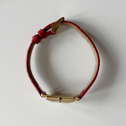 Yves Saint Laurent 1990s Square Dial Gold Plated Watch