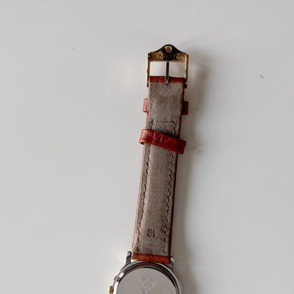 Gucci 1990s Date Round Dial Two Tone Watch