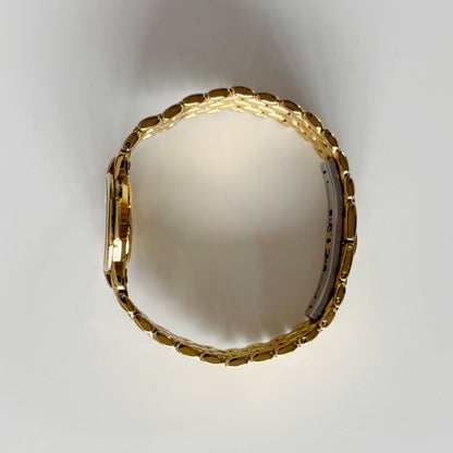 Gucci 1990s Round Dial Gold Plated Watch