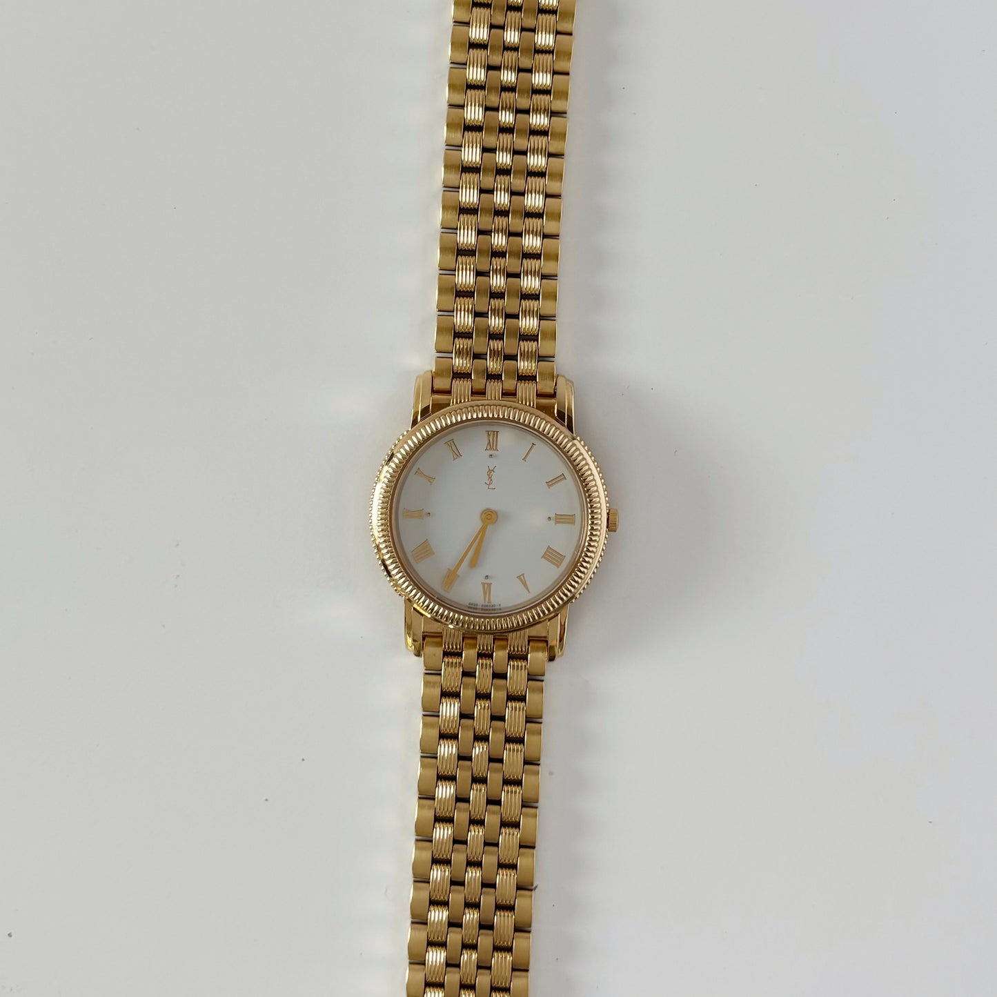 Yves Saint Laurent 1990s Round Dial Gold Plated Watch (Large)