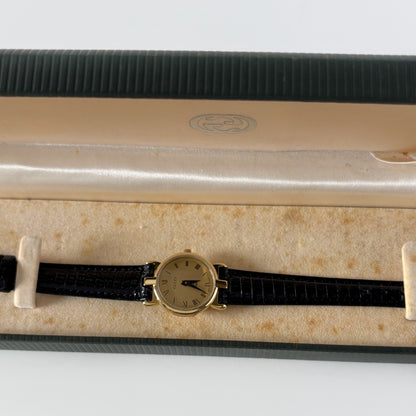 Gucci 1990s Round Dial Gold Plated Watch