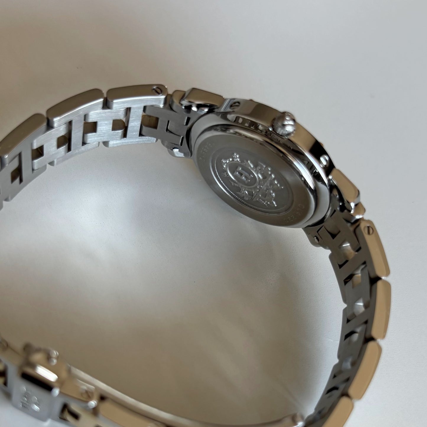 Hermes 1990s Clipper Date Round Dial Watch