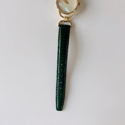 Gucci 1990s Seashell Dial Horsebit Watch