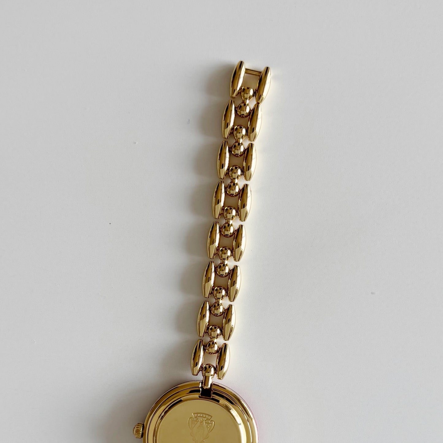 Gucci 1990s Interchangeable Bezel Gold Plated watch with 6 bezels, case (160cm)