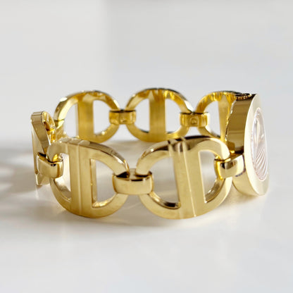 Dior Early 2000s Malice Mirror Dial Gold Plated Watch