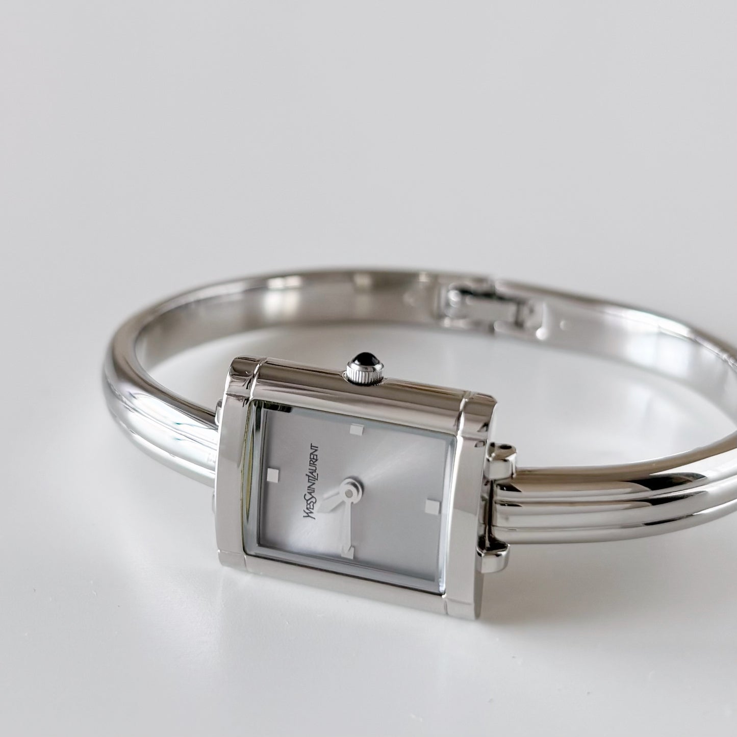 Yves Saint Laurent 1990s  Silver Bangle Watch