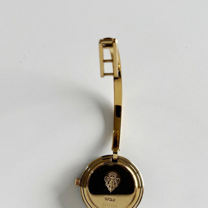 Gucci 1990s Interchangeable Bezel Gold Plated Bangle Watch with 12 bezels, case