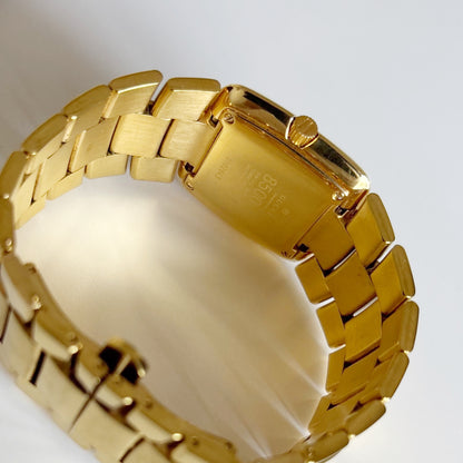 Gucci 1990s Date Gold Dial Gold Plated Watch