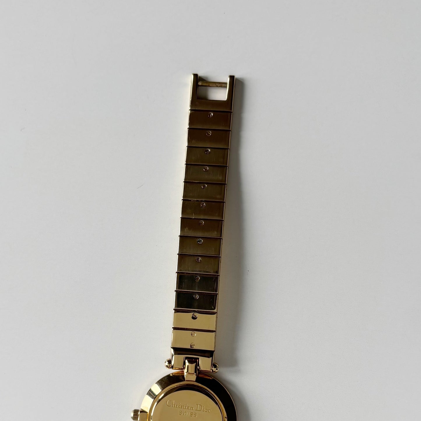 Dior 1990s Round Dial Gold Plated Watch
