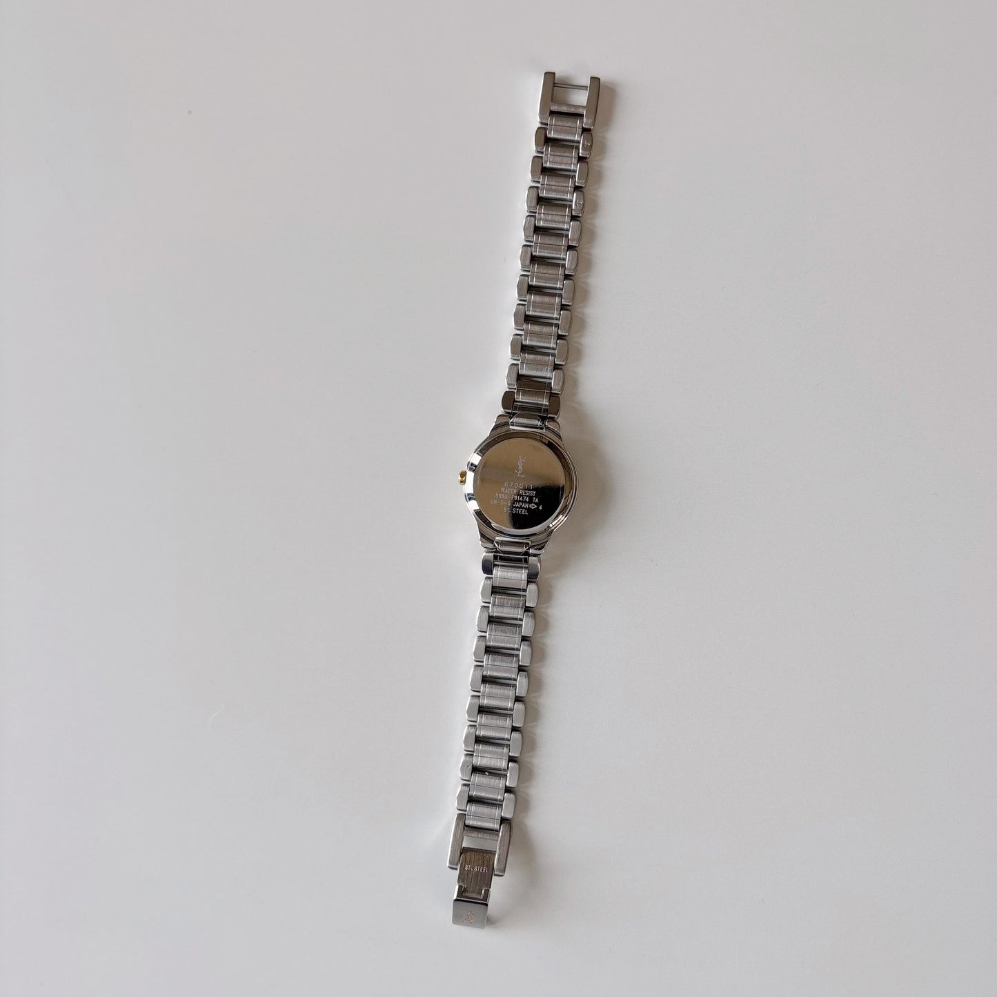 Yves Saint Laurent 1990s Round Dial Two Tone Watch