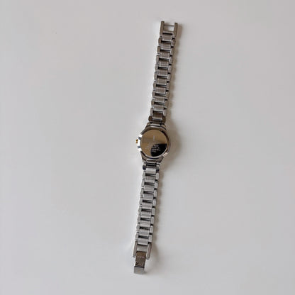 Yves Saint Laurent 1990s Round Dial Two Tone Watch