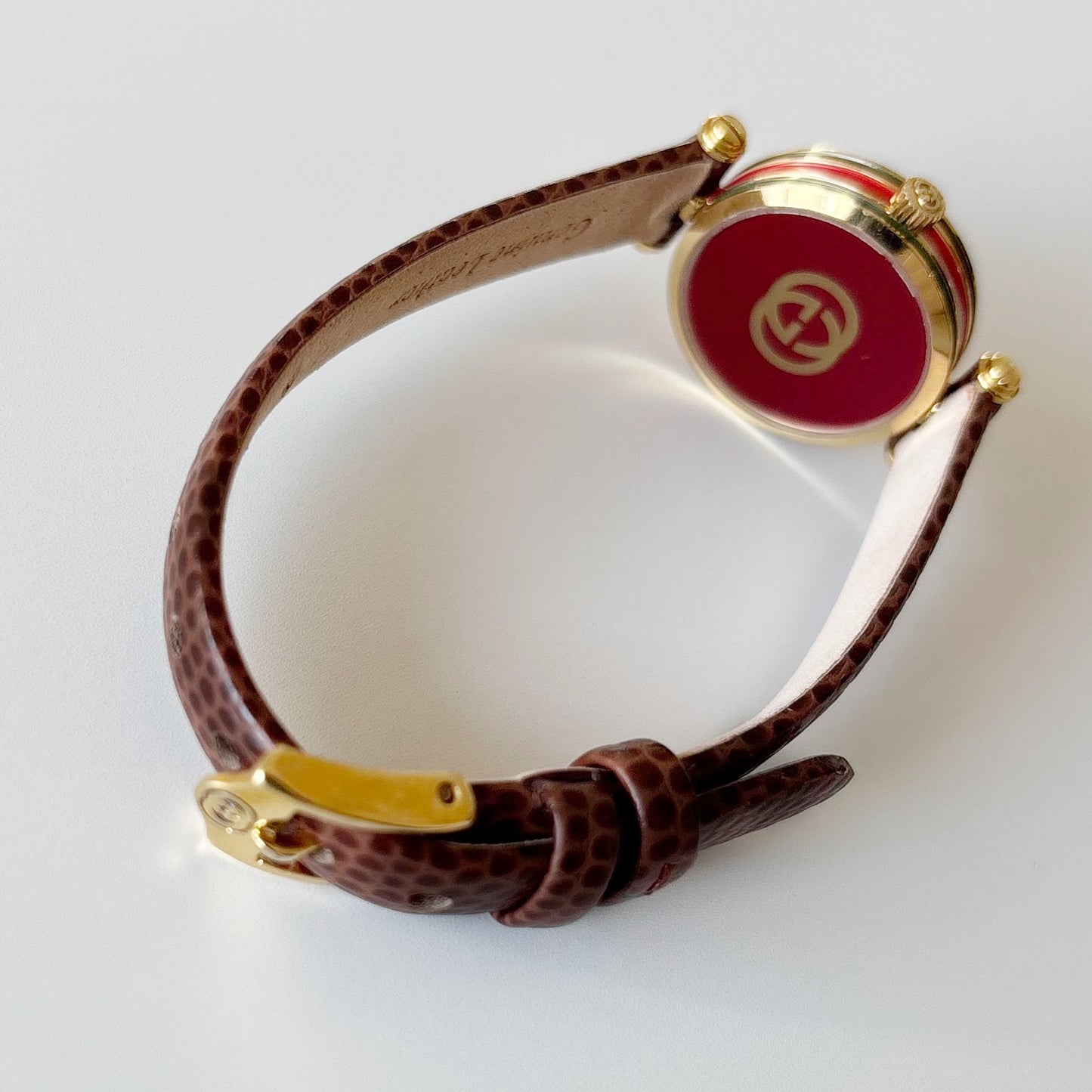 Gucci 1980s Sherry Round Dial Gold Plated Watch