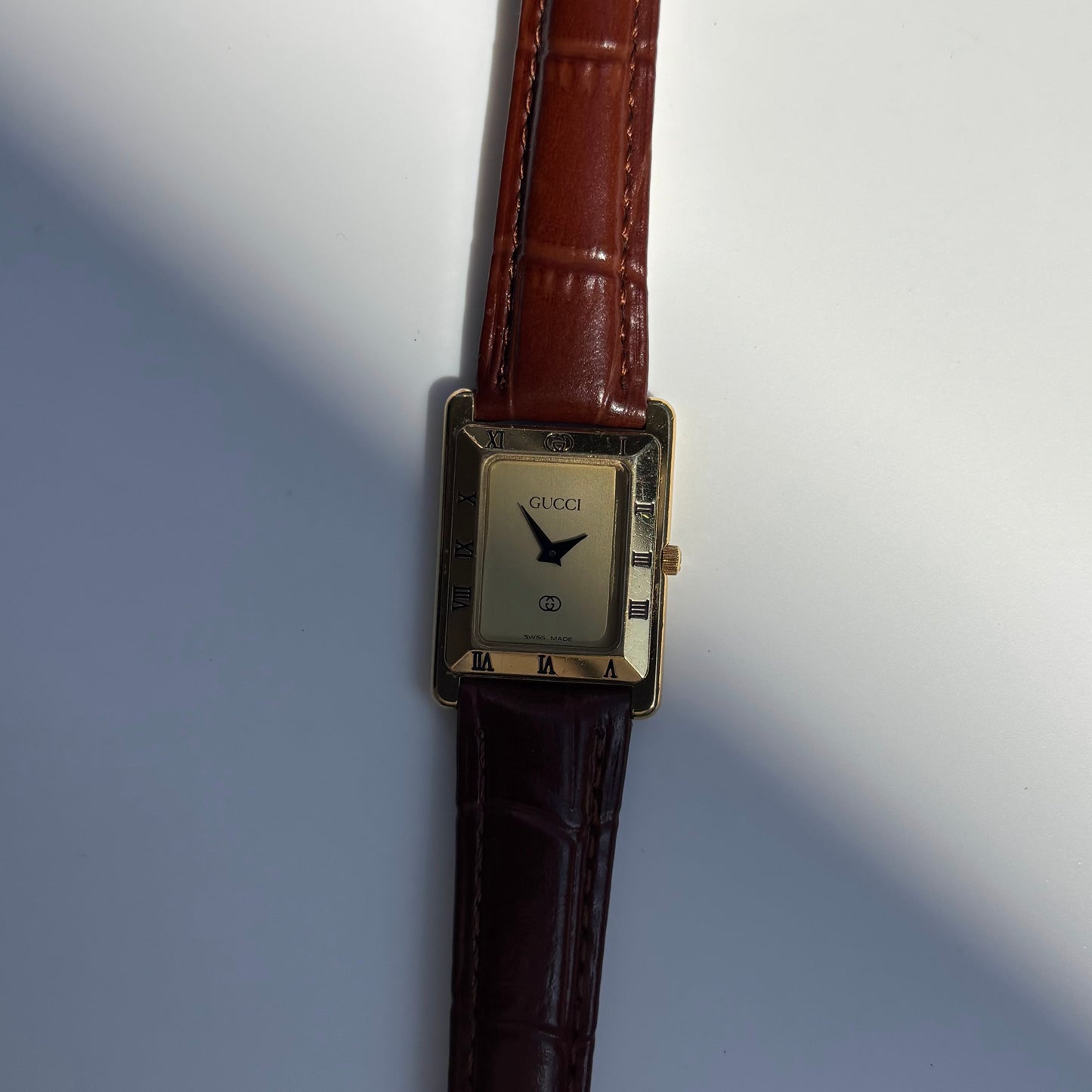 Gucci 1990s Tank Gold Plated Watch