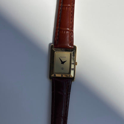 Gucci 1990s Tank Gold Plated Watch
