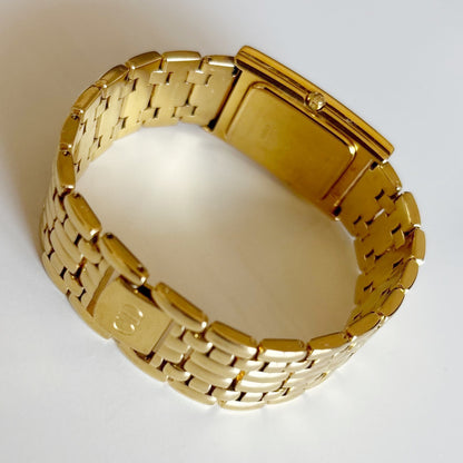 Dior 1990s Tank Gold Plated Watch