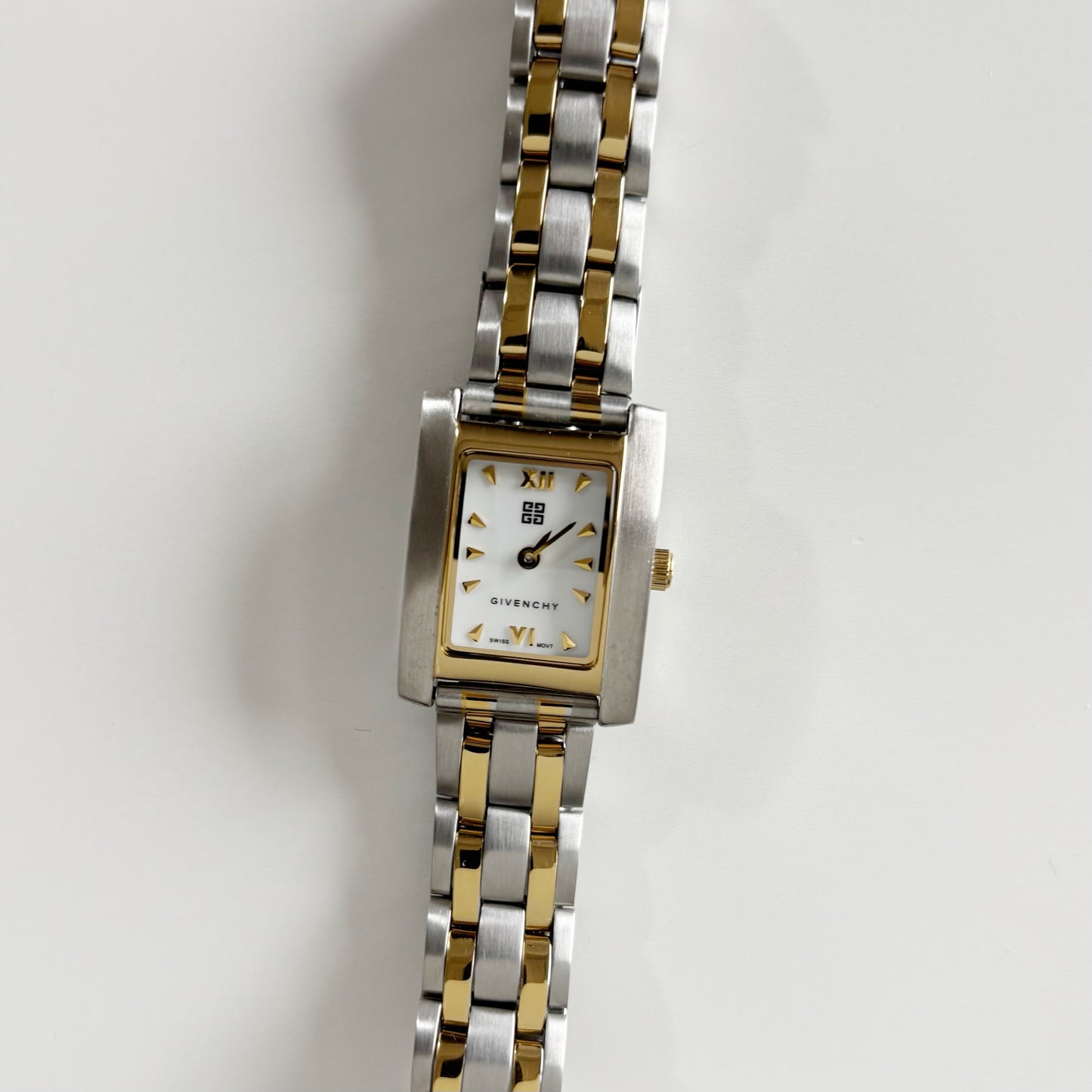 Givenchy 1990s Tank Two Tone Watch