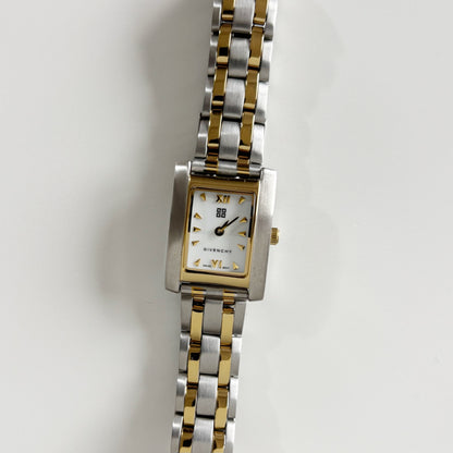 Givenchy 1990s Tank Two Tone Watch