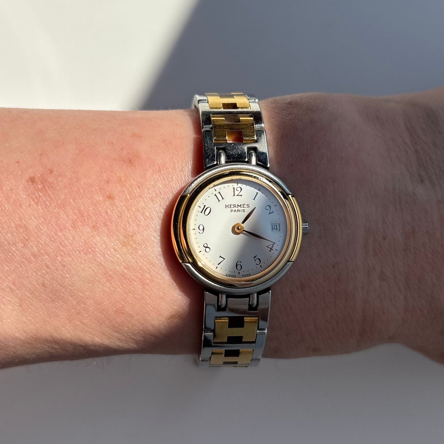 Hermes 1990s Windsor Two Tone Watch