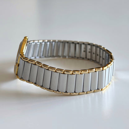 Yves Saint Laurent 1990s Round Dial Two Tone Watch