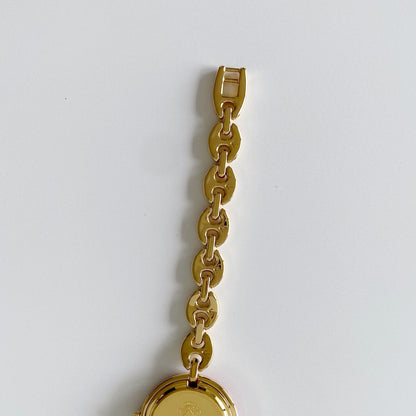 Gucci 1990s Interchangeable Bezel Gold Plated Watch with 6 bezels, case (166mm)