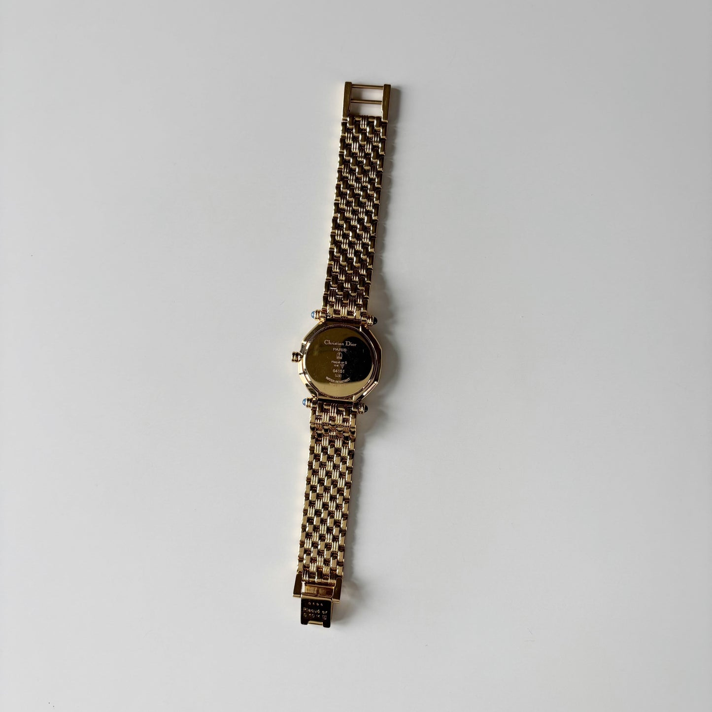 Dior 1990s Octagon Dial Gold Plated Watch