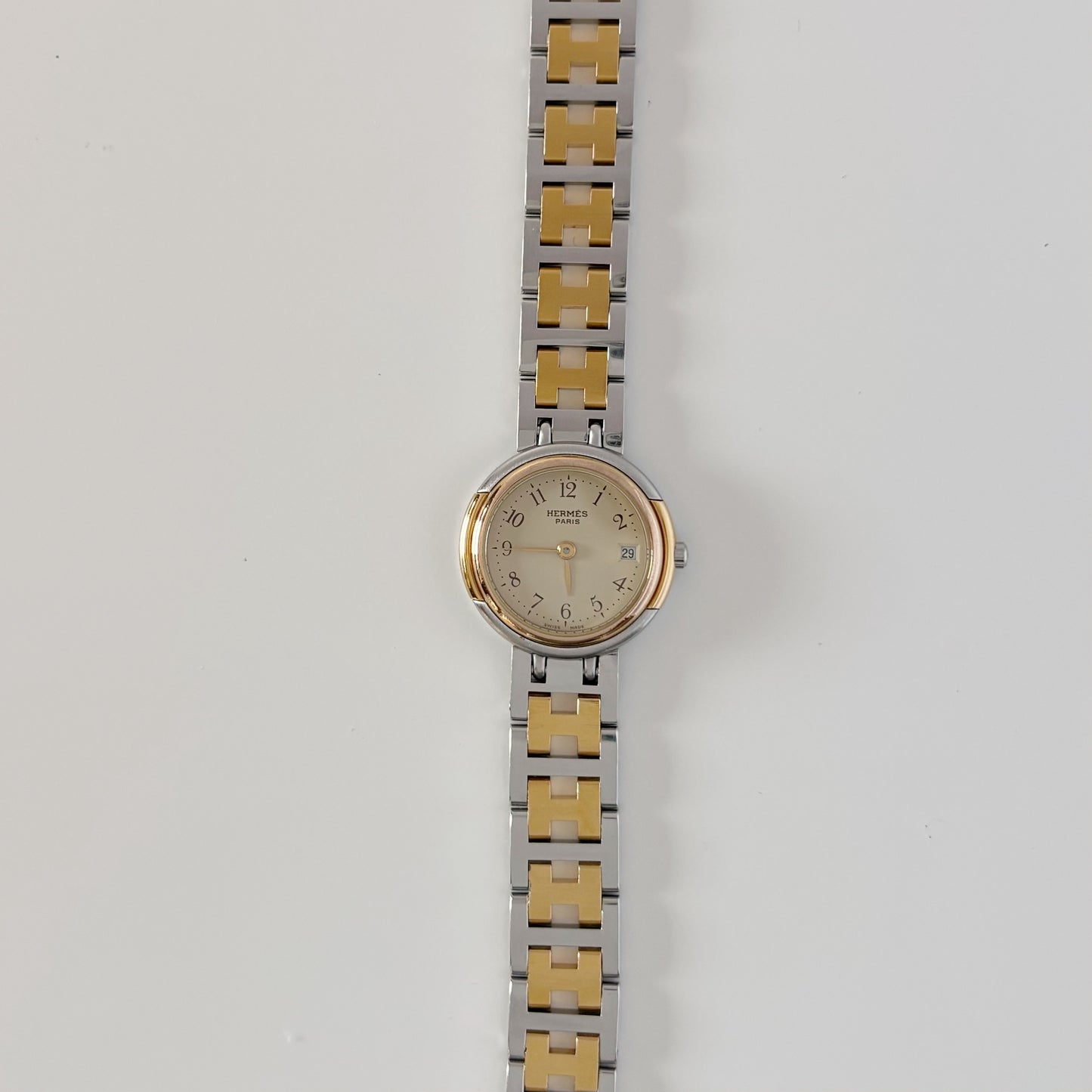 Hermes 1990s Windsor Two Tone Watch