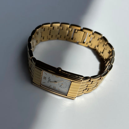 Dior 1990s Sub second Tank Gold Plated Watch