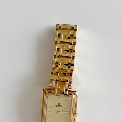 Fendi 1990s Gold Plated Watch Limited Edition (only 2,500 pieces made)