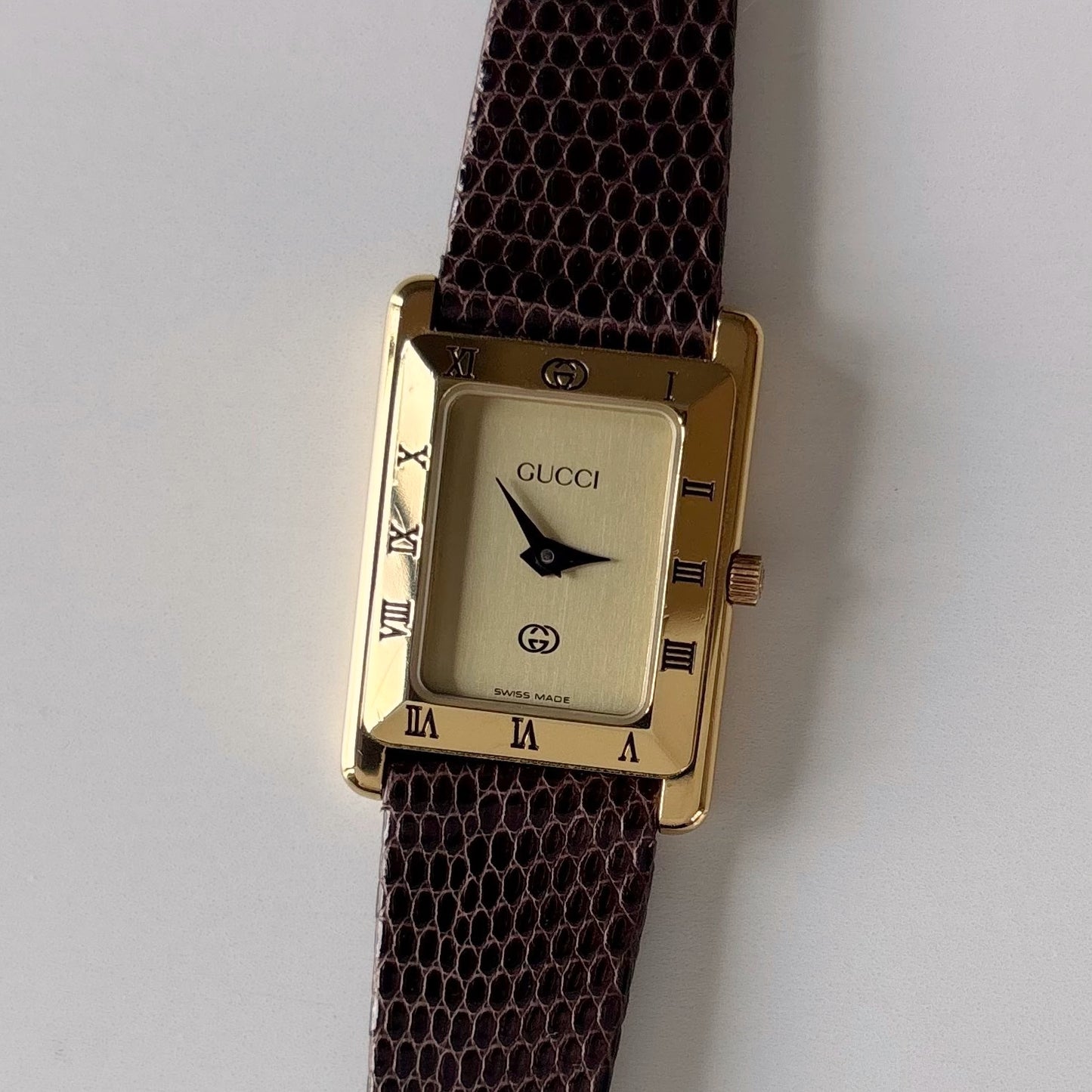 Gucci 1990s Tank Gold Plated Watch