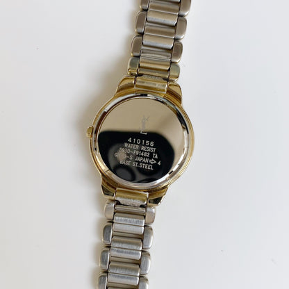 Yves Saint Laurent 1990s Gold Plated Round Watch