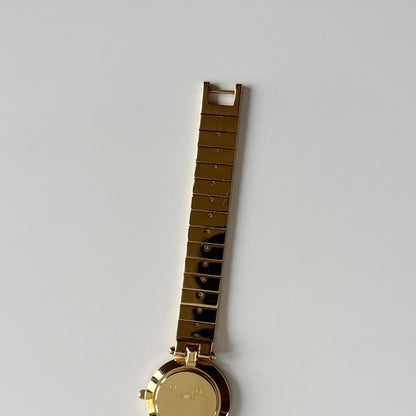 Dior 1990s Round Dial Gold Plated Watch