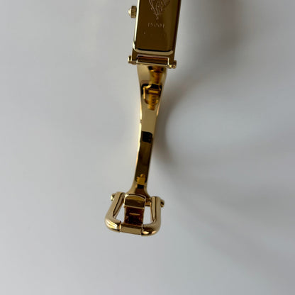Gucci 1990s Seashell Dial Gold Plated Bangle Watch