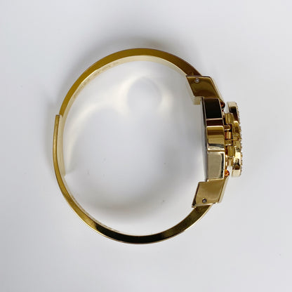 André  Mouche 1990s Red Gold Plated Bangle Watch