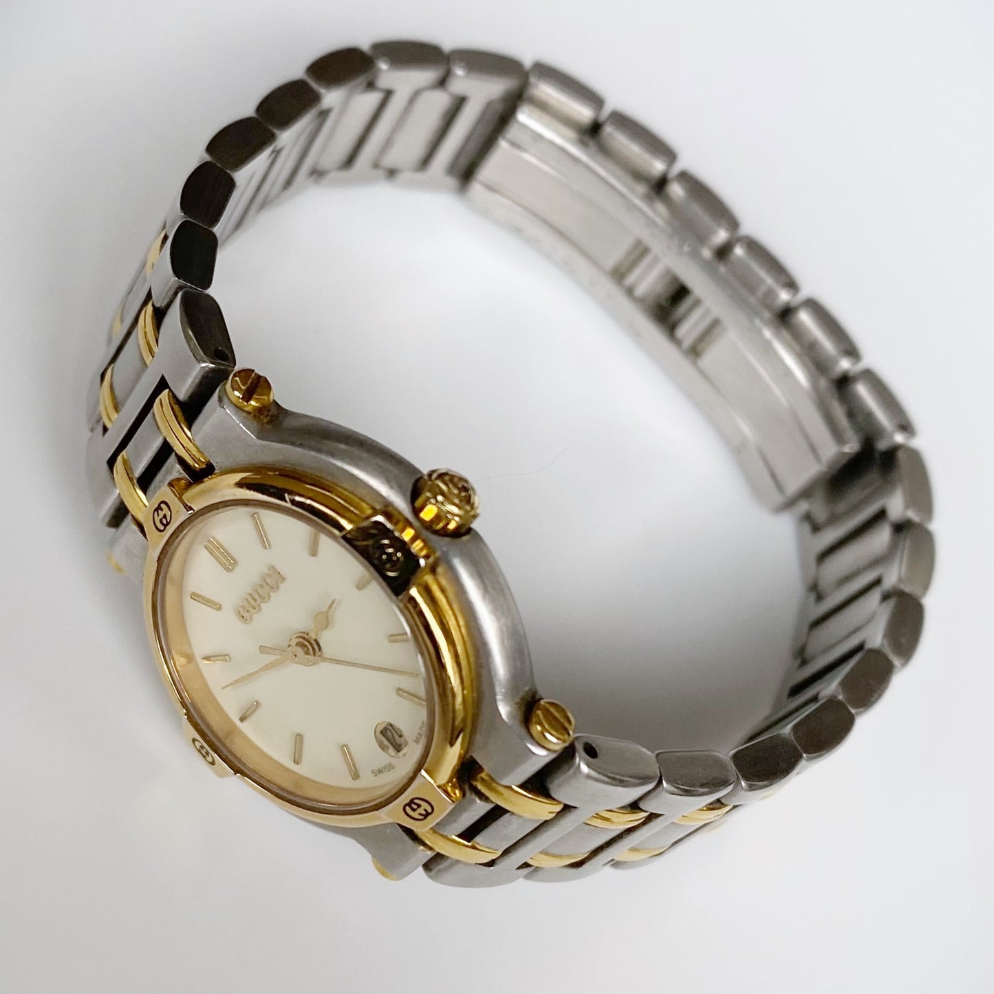 Gucci 1990s Date Two Tone Watch