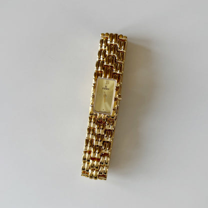 Fendi 1990s Gold Plated Watch