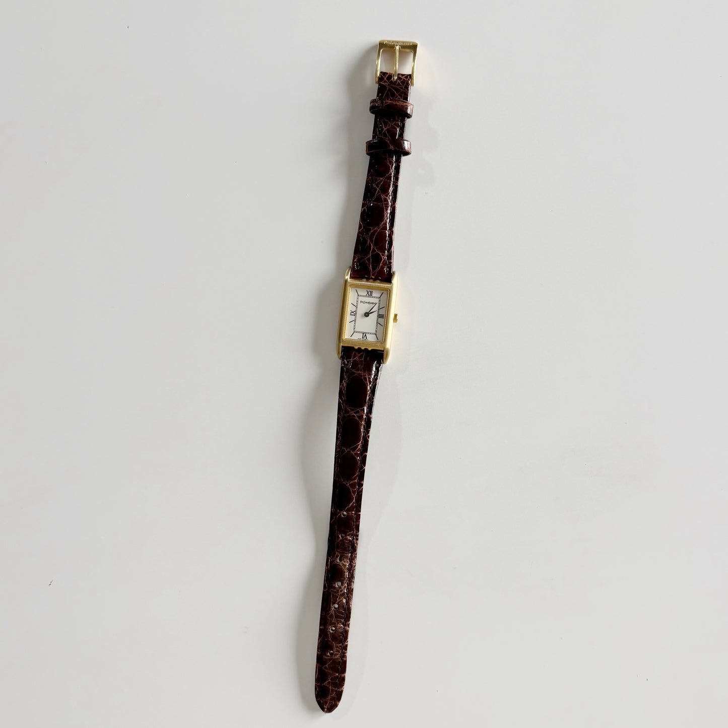 Yves Saint Laurent 1990s Tank Gold Plated Watch