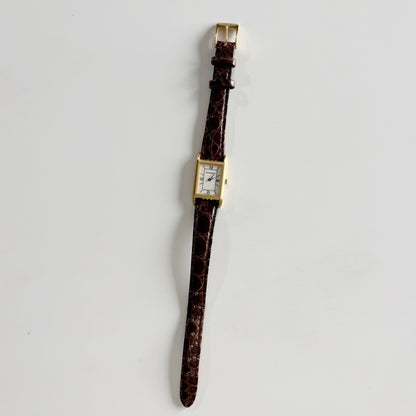 Yves Saint Laurent 1990s Tank Gold Plated Watch