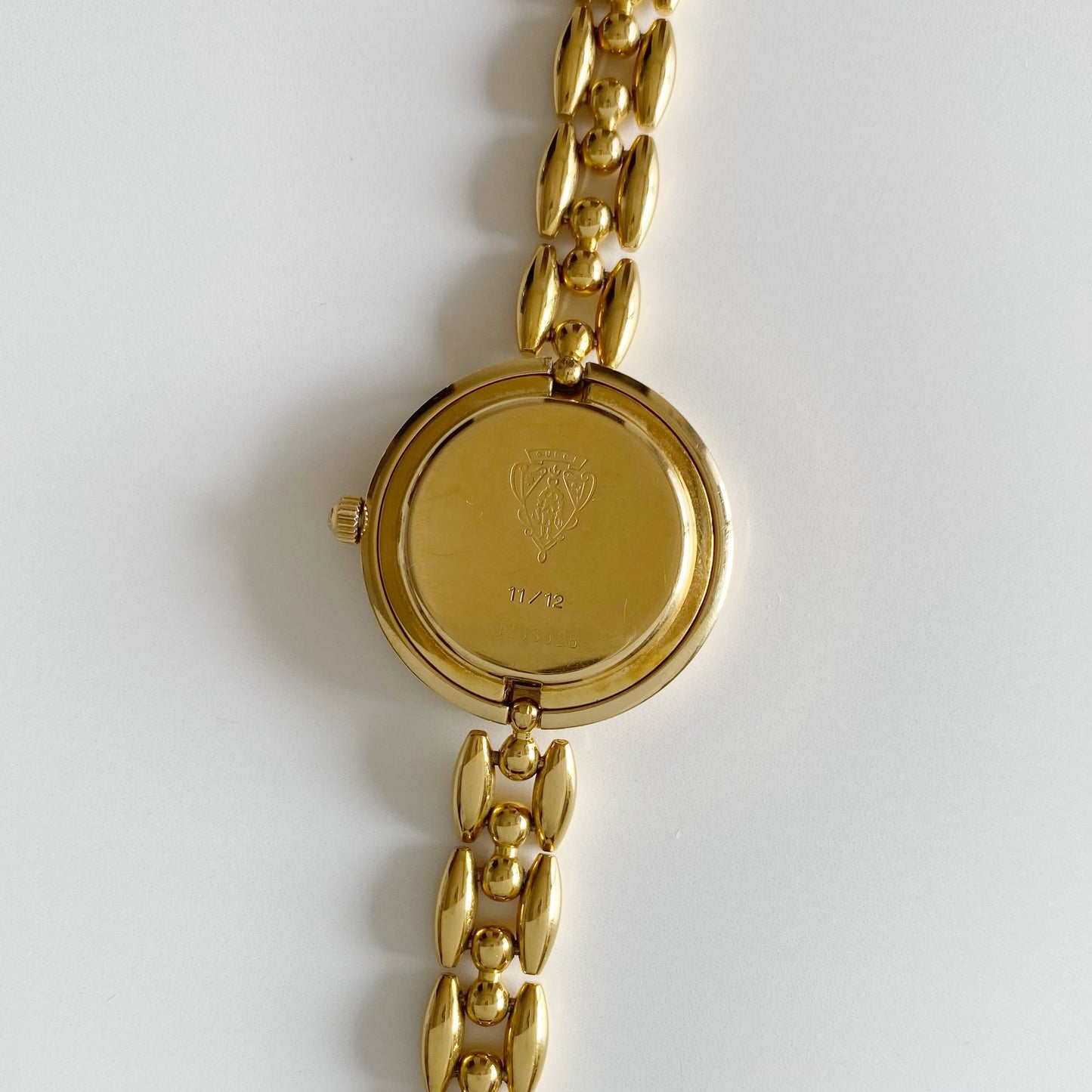 Gucci 1990s Interchangeable Bezel Gold Plated Watch with 6 bezels, case (165mm)