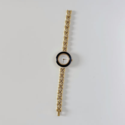Gucci 1990s Interchangeable Bezel Gold Plated Watch with 6 bezels, Case (160mm)