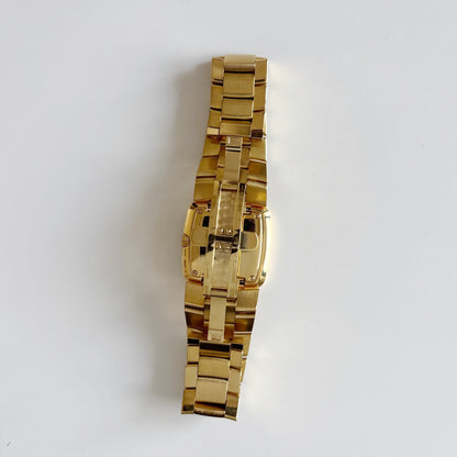 Gucci 1990s Date Gold Dial Gold Plated Watch