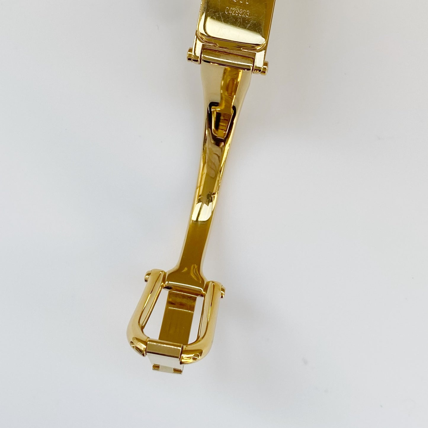 Gucci 1990s Seashell Dial Gold Plated Bangle Watch