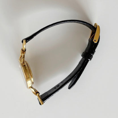 Gucci 1990s Gold Dial Horsebit Gold Plated Watch