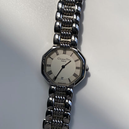 Dior 1990s Octagon Silver Watch