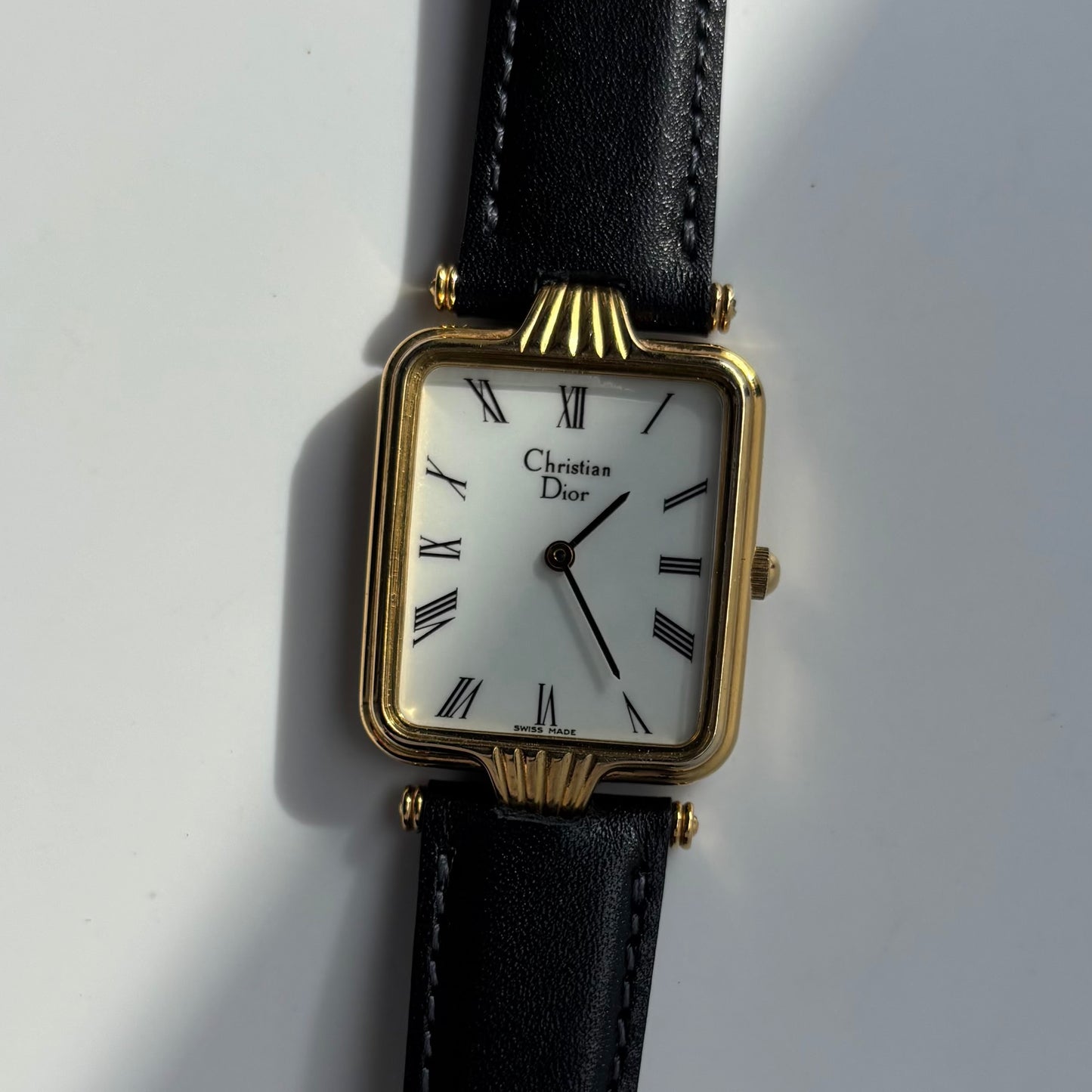 Dior 1990s Tank Gold Plated Watch (Large)
