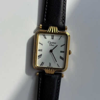 Dior 1990s Tank Gold Plated Watch (Large)
